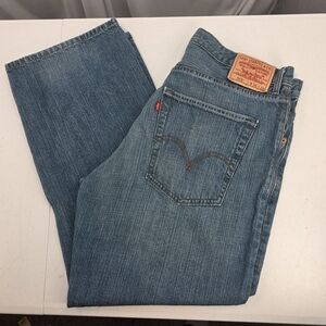Levis 569 Jeans Men Size 36x30 Blue Loose Straight Fit Medium Wash Denim Cotton.